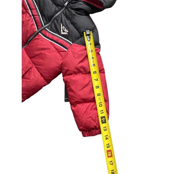Pony Boys Sz 4T Red White Black Hooded Puffer Coat. New - Picture 5 of 7